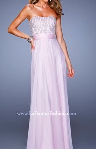 La femme size 12 pink strapless chiffon